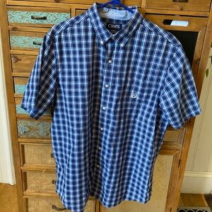 EUC Mens Chaps Short Sleeve Dress Shirt